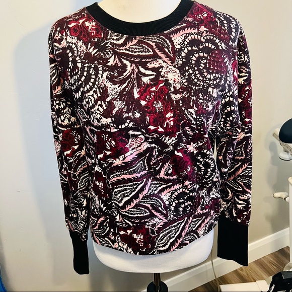 Joie NWT printed crewneck pullover - Picture 3 of 3